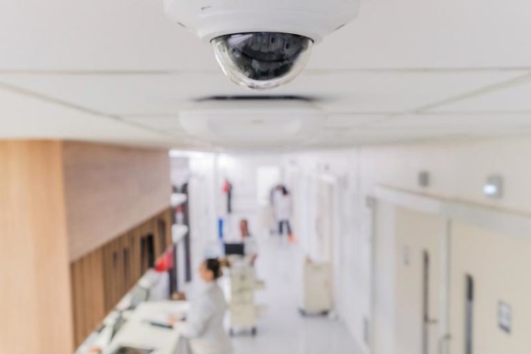 CCTV camera showing hospital security