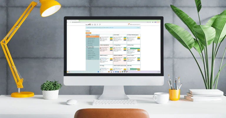 computer showing our innovative client management portal